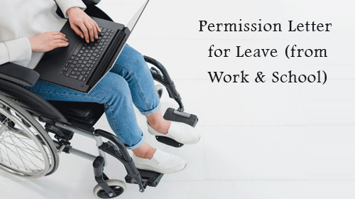 Permission Letter for Leave Format Sample Letters
