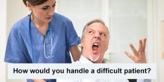How would you handle a difficult patient?