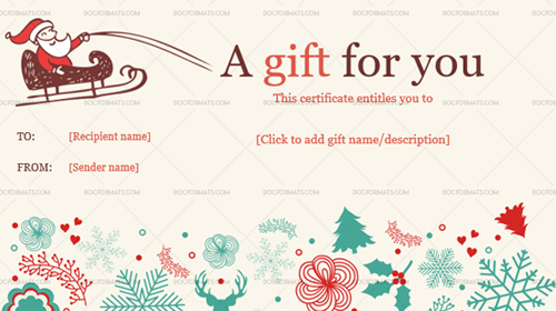 Christmas Gift Certificate Templates Holly Jolly Design