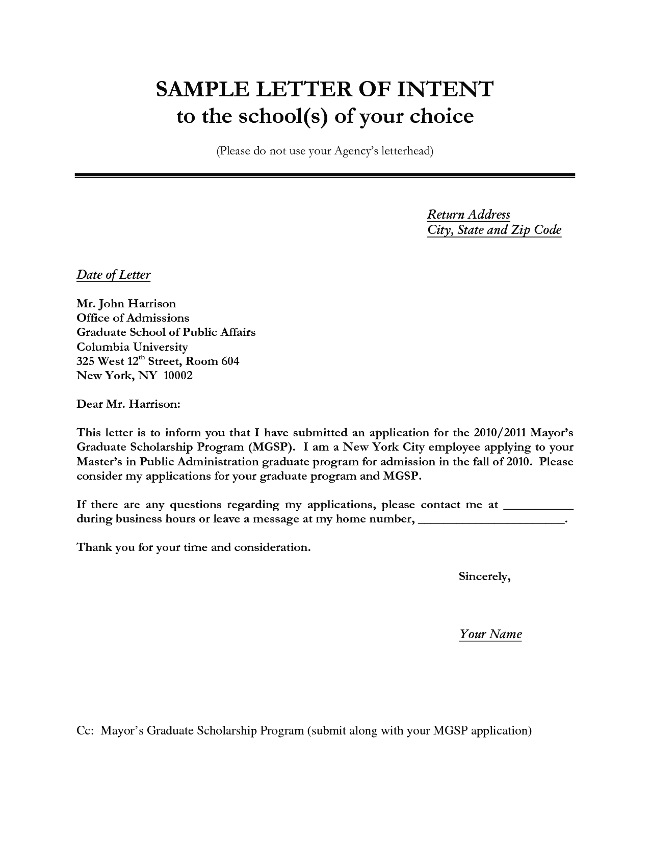 sample letter of intent 05