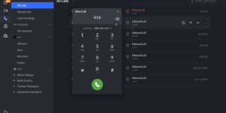 making a call from rc softphone app