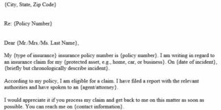 Insurance Claim Letter Examples - How to Write an Insurance Claim?
