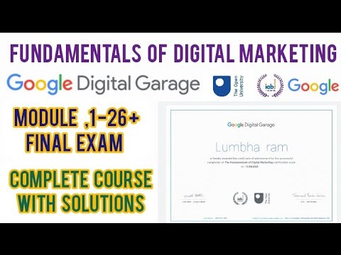 Google Digital Garage Final Exam Answers 2021 | Google Digital Marketing Course Free Certificate