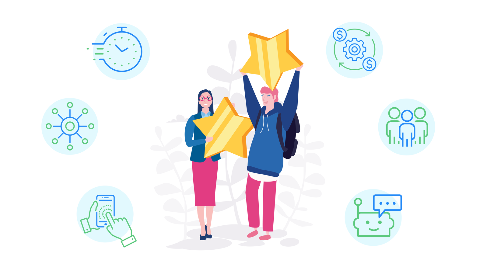 Customer satisfaction survey blog cover illustration