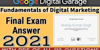 Google Digital Marketing Final Exam Answer 2021 | Google Digital Garage Certificate | PDF Answers