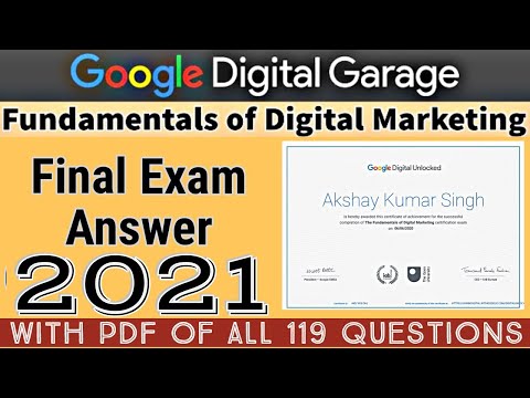 Google Digital Marketing Final Exam Answer 2021 | Google Digital Garage Certificate | PDF Answers