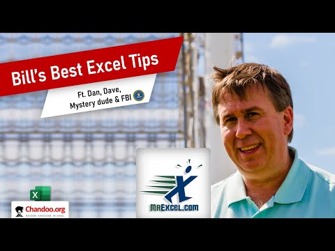 Bill Jelen MrExcels Best Excel Tips including a secret tip from FBI 😮