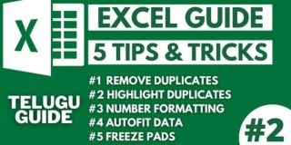 5 Best Excel Tricks | MS Excel Tips And Tricks In Telugu Part – 2