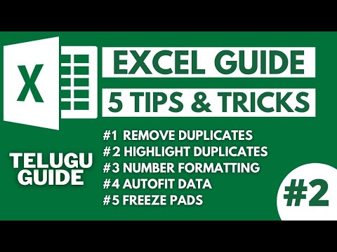 5 Best Excel Tricks | MS Excel Tips And Tricks In Telugu Part – 2