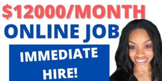 *HIRING NOW* Make $12000 MONTHLY!! HIGH PAY Work From Home ONLINE Job!