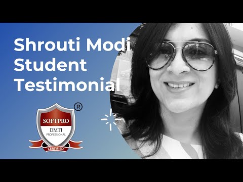 Digital Marketing Courses In India Shrouti Modi Student Testimonial DMTI Softpro April 182021