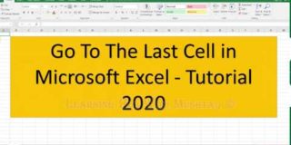 Jump to Last Cell in Microsoft Excel Tutorial 2020
