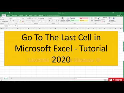 Jump to Last Cell in Microsoft Excel Tutorial 2020