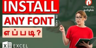 How to Install and Use a Font on Excel | Excel Tips in Tamil | Prabas MS Office