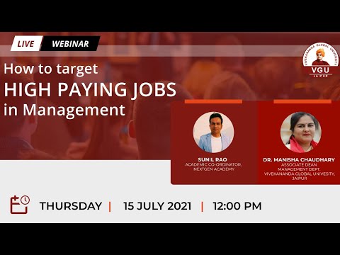 How to target HIGH PAYING JOBS in Management