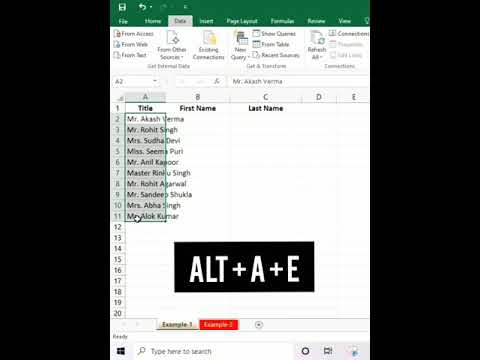 Quickly Split cells in Excel | Text To Column in Excel in Hindi | Excel tips Tricks Short Shorts