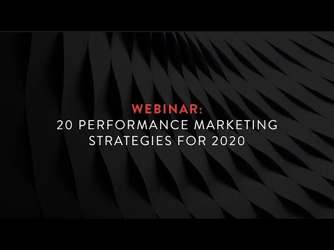 AUDIENCEX Webinar 20 Performance Marketing Strategies for 2020