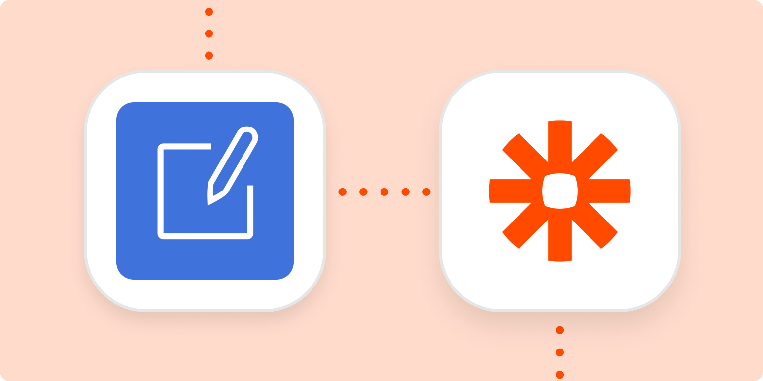 SignRequest and Zapier logos on an orange background