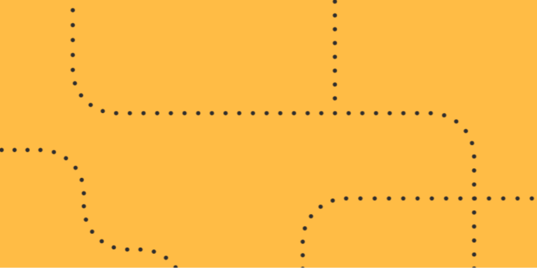A yellow rectangle with dotted lines running through it.