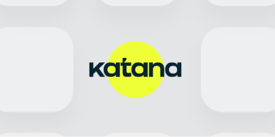 Katana app logo on a gray background