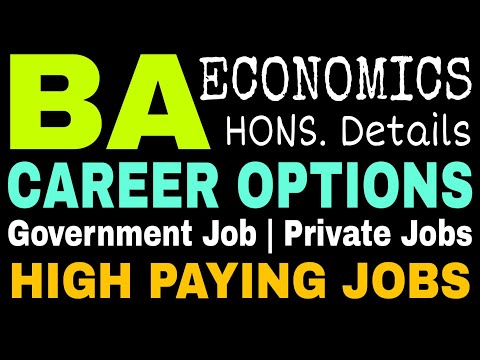 Career options After B.A Economics Hons. | High Paying Jobs After BA Economics | Salary in Lakhs |