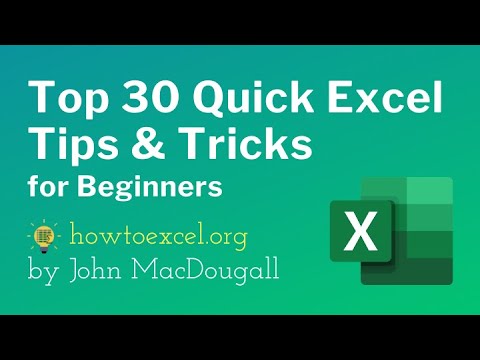 ☑️ Top 30 Quick Excel Tips Tricks for Beginners