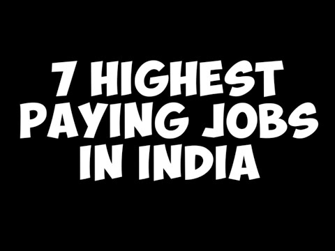 7 highest paying jobs in indiahighestpayingjobinindia jobs jobseekers jobinindia jobnews