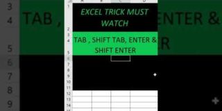 #shorts | Tab & Enter Trick  |Excel funny magic tricks and tips | Excel shortcut trick |Excel trick|