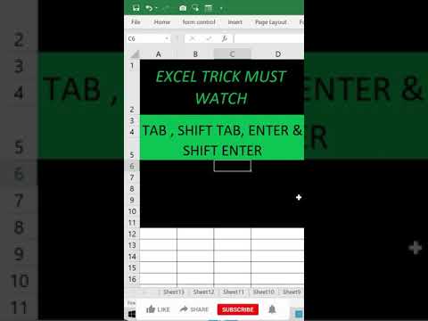 shorts | Tab Enter Trick |Excel funny magic tricks and tips | Excel shortcut trick |Excel trick|