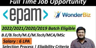 EPAM | WonderBiz off Campus 2022/2021/2020/2019 | Salary : 6 LPA | Jobs For Freshers 🔥🔥