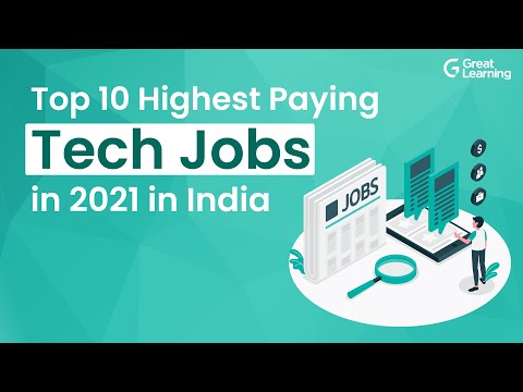 Top 10 Highest Paying Tech Jobs in 2021 in India | Shorts | Great Learning