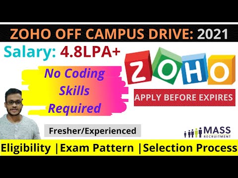 ZOHO Latest Off Campus Drive 2021||Digital Marketing||No Coding Skills Required||Salary 48LPA+