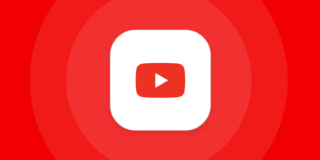 A hero image for YouTube app tips with the YouTube logo on a red background