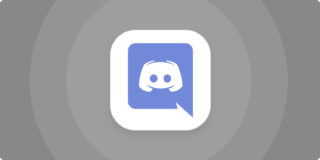 A hero image for Discord app tips, with the Discord logo on a gray background