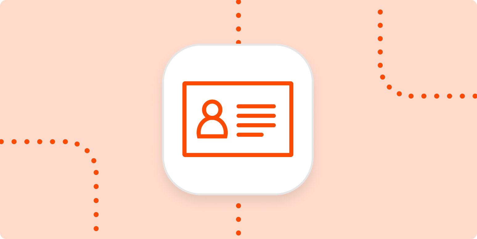 Hero image of an icon with a profile / resume