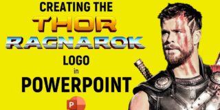 ⚡Thor Ragnarok Logo Design in PowerPoint