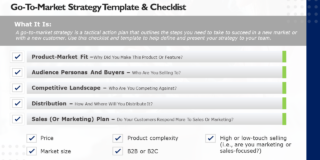Go-To-Market Strategy Purpose & Checklist