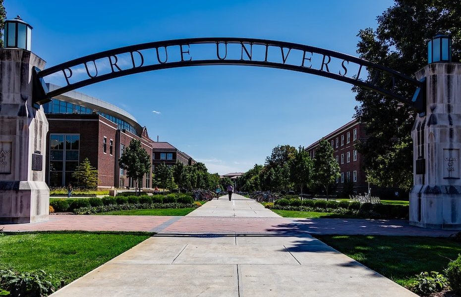 The entrance to Purdue University's campus.