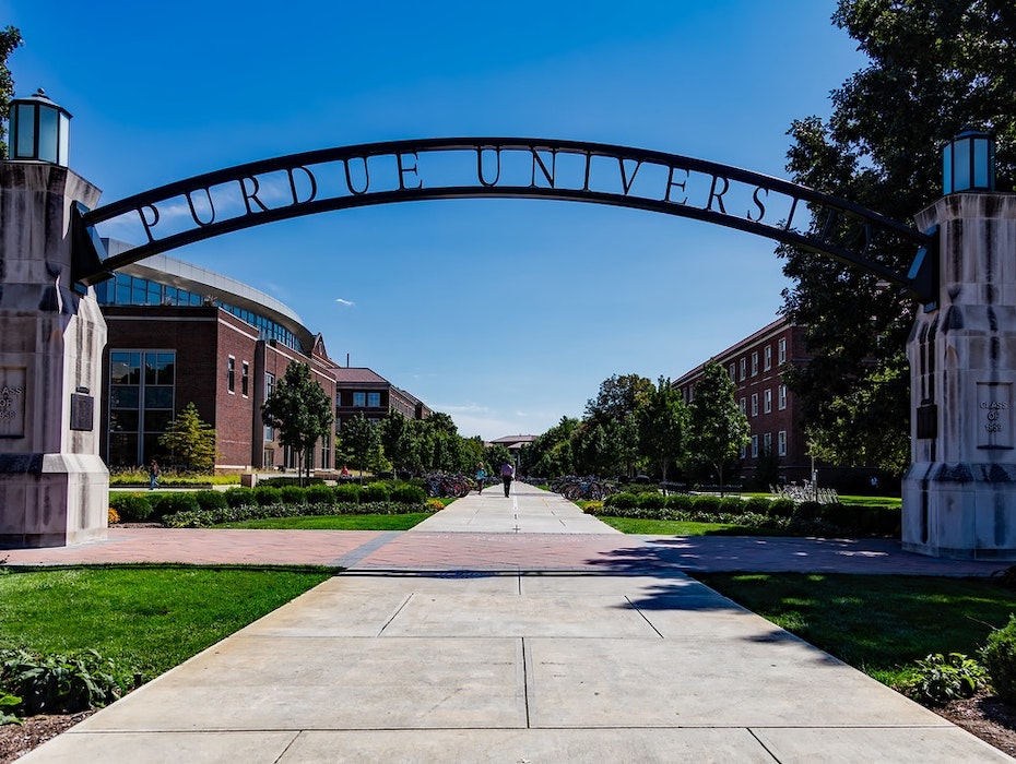 The entrance to Purdue Universitys campus