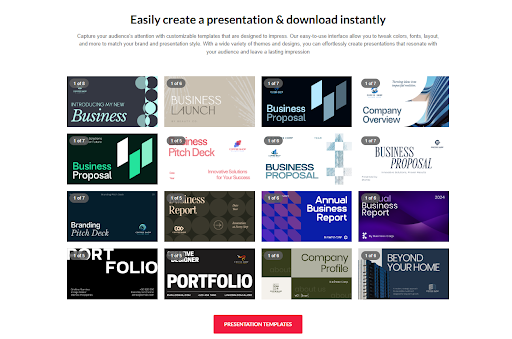 BrandCrowd’s presentation maker
