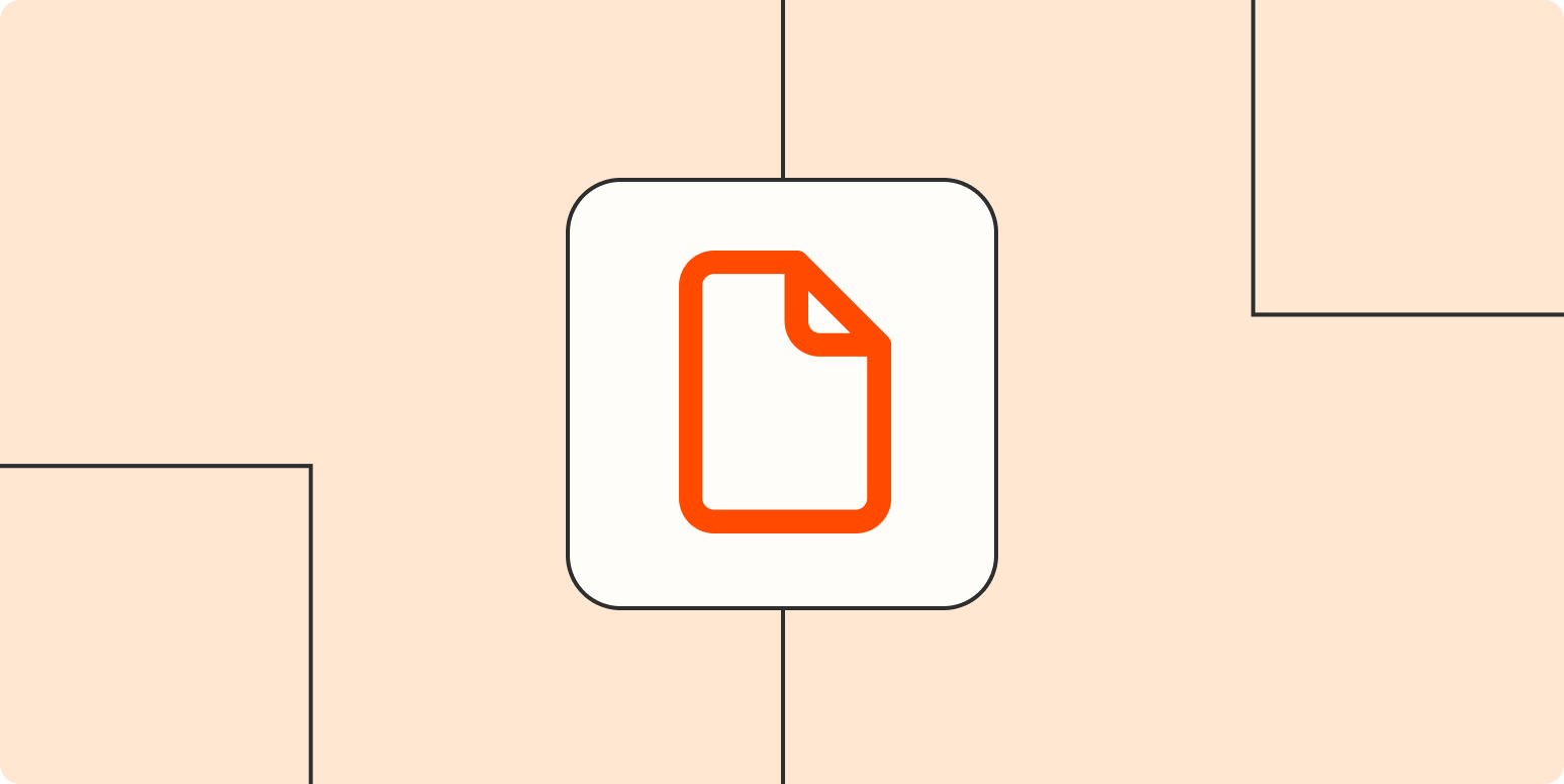 Hero image with a PDF / document icon