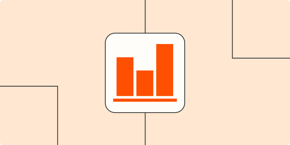 Hero image with an icon of a bar chart