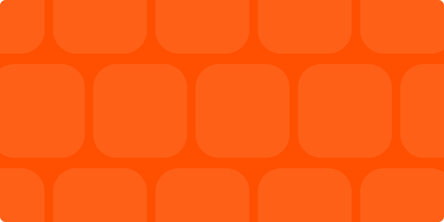 Hero image of an orange background with light orange squares on it