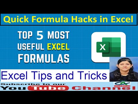 Quick formula Hacks in Excel | Excel Tips and Tricks | 5 Most Useful Excel Formulas