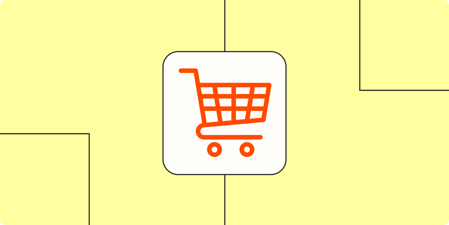 A hero image with an icon of a shopping cart indicating eCommerce