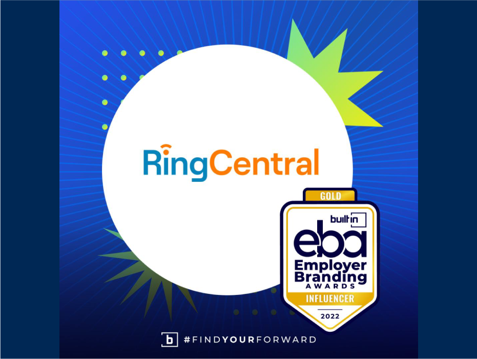 Built In Names RingCentral an Employer Branding Influencer Gold Winner