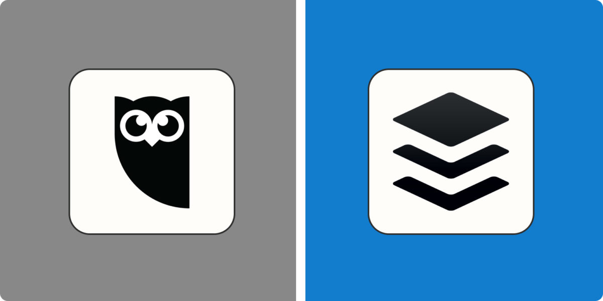 Hero image for app comparisons with the logos of Hootsuite and Buffer