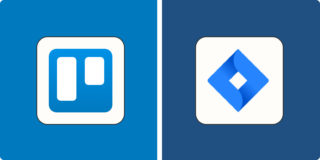 Hero image for app comparisons with the Trello and Jira logos