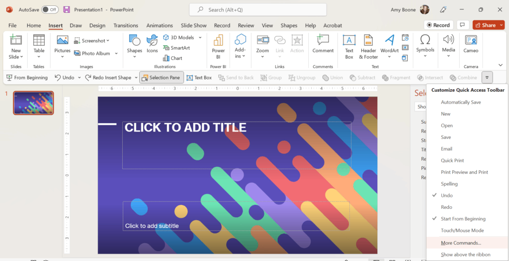 How To Set Up Your Quick Access Toolbar To Save You Time In PowerPoint
