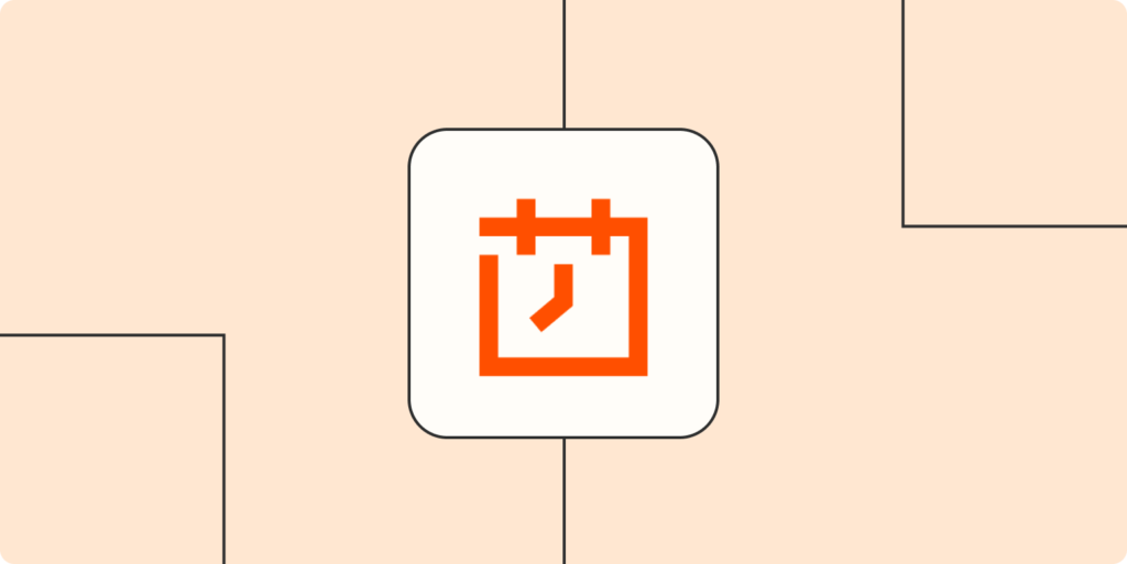 A simplified user interface design representing a portion of Zapier's platform. There's a vertical menu of platform options. At the top is a dominant orange button with text inside that reads 'Create Zap.' Beneath the button is a stack of menu icons to represent dashboard, Zaps, and Transfers.
